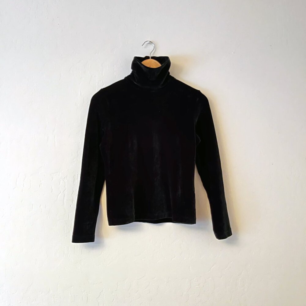 Sno Skins Black Velvet Turtleneck, S